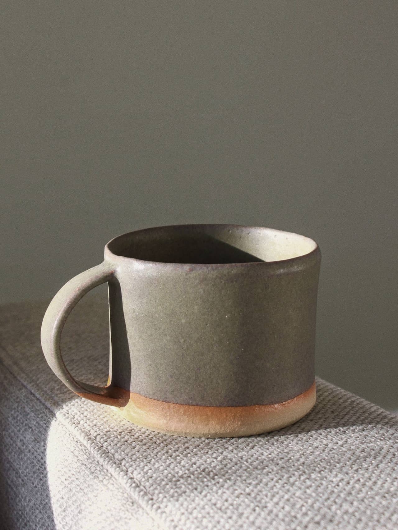 Large Mug in Dusty Olive Glaze / Made to Order