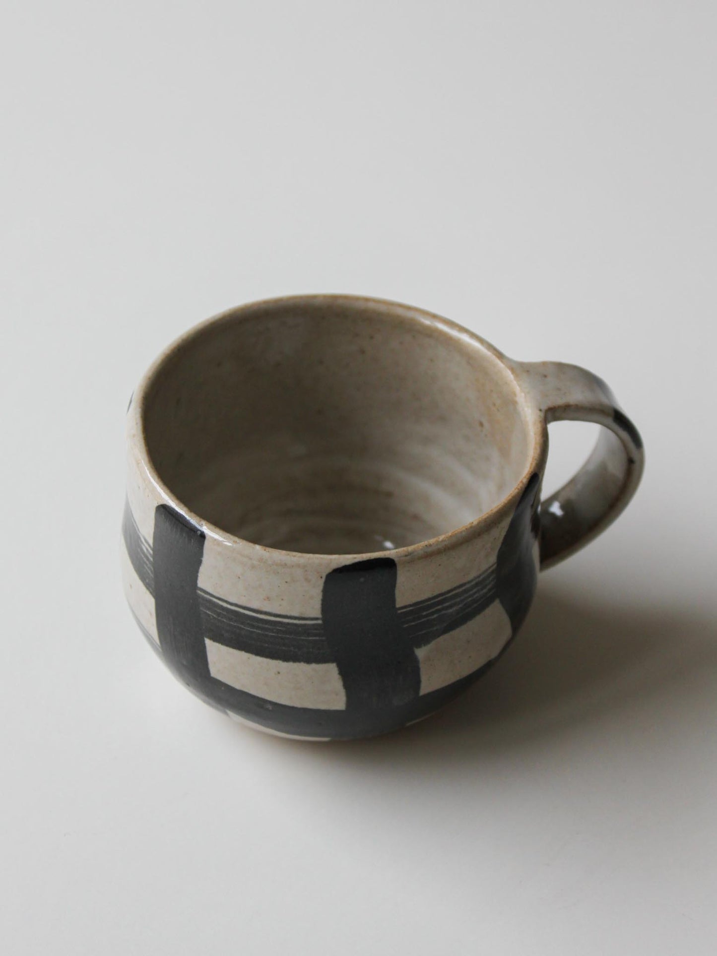 Black Wobbly Gingham Mug / Made to Order