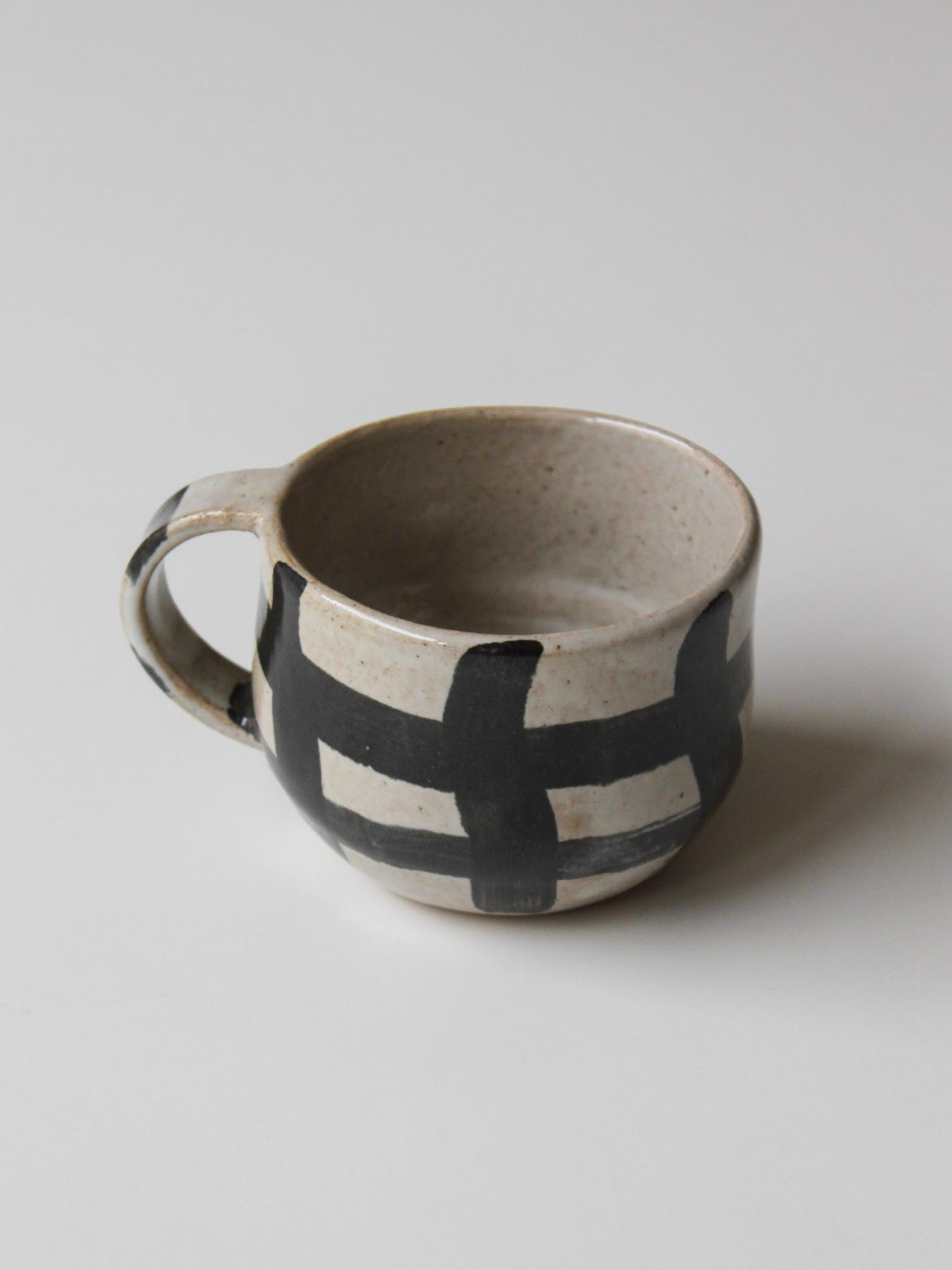 Black Wobbly Gingham Mug / Made to Order