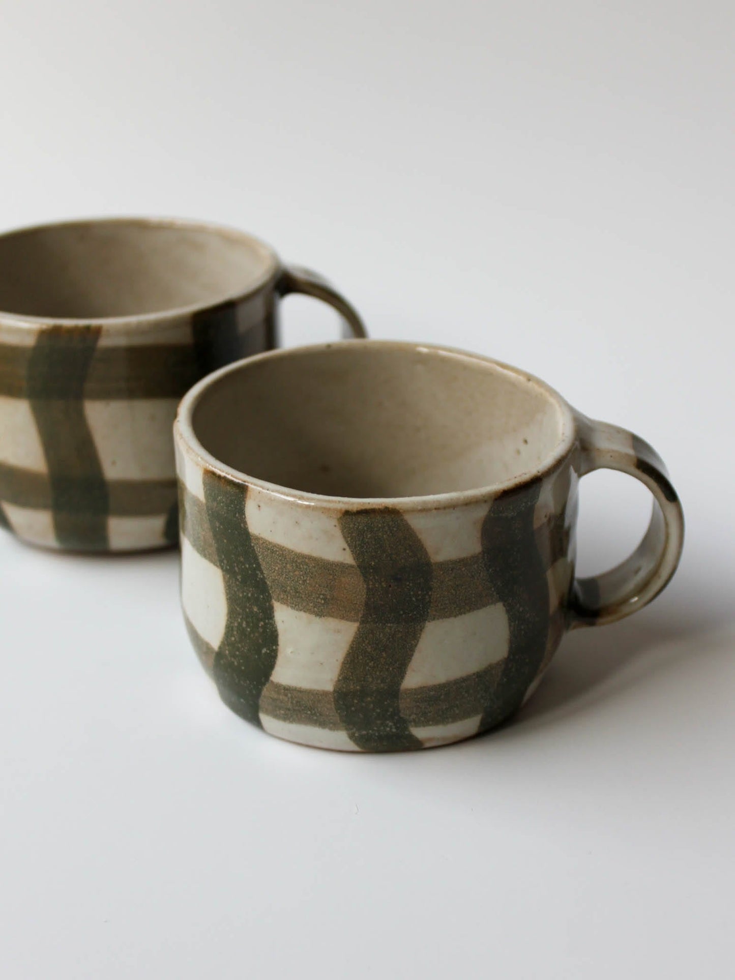 Green Wobbly Gingham Mug / Made to Order