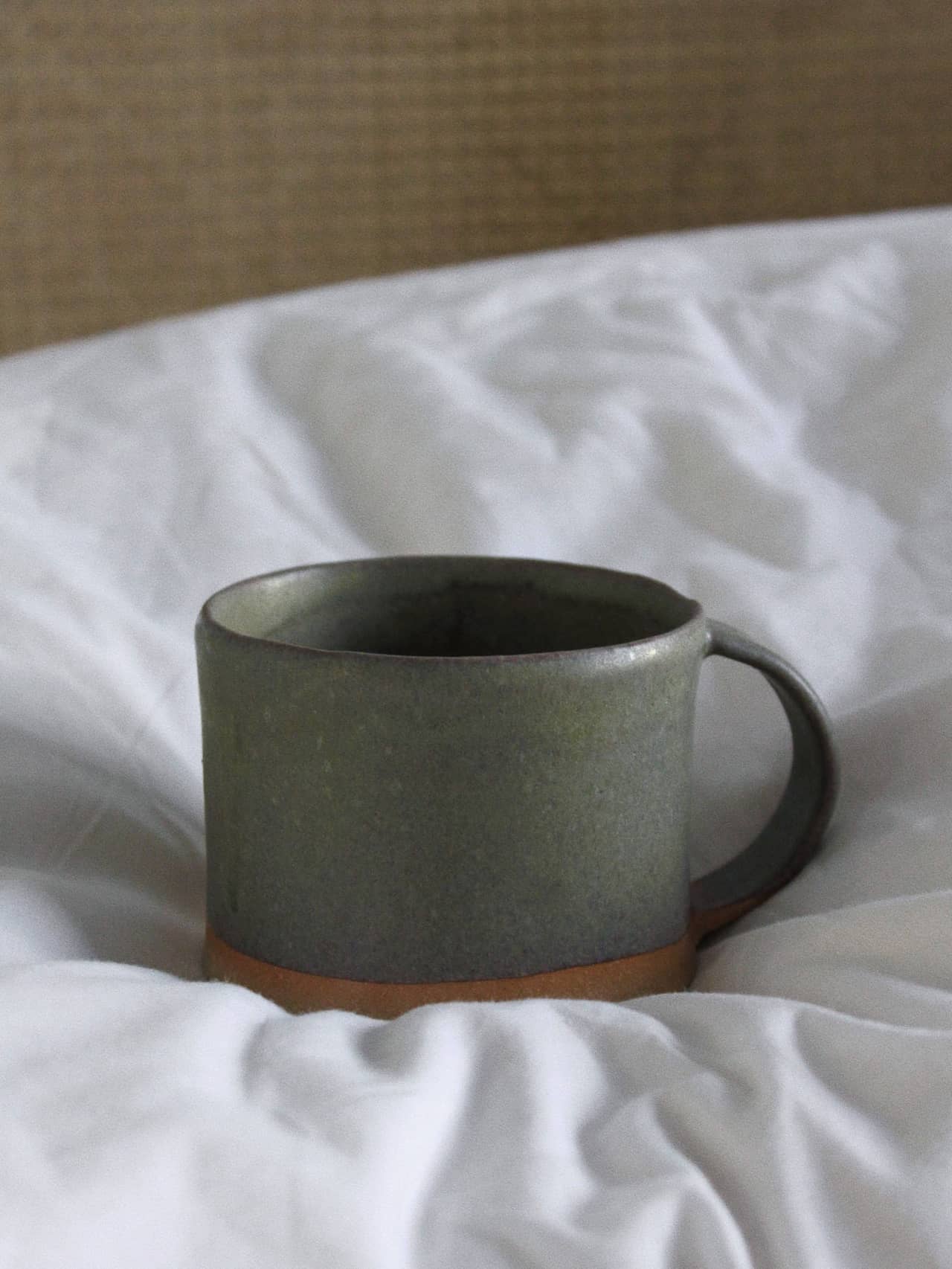 Large Mug in Dusty Olive Glaze / Made to Order