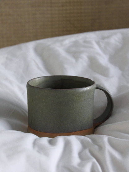Large Mug in Dusty Olive Glaze / Made to Order