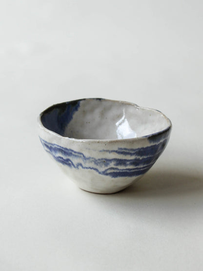 Blue Brushstroke Pinch Bowl - Small