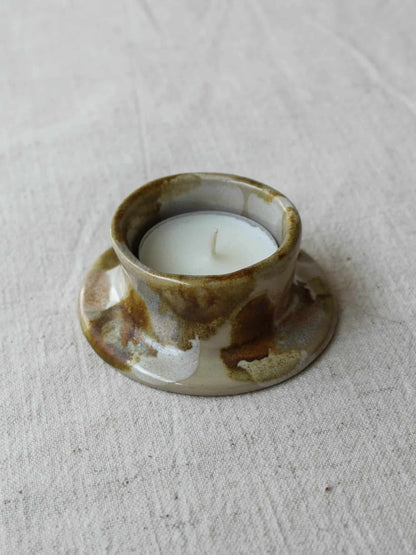 Sonder-Edition Teelichthalter in marmorierter Creme