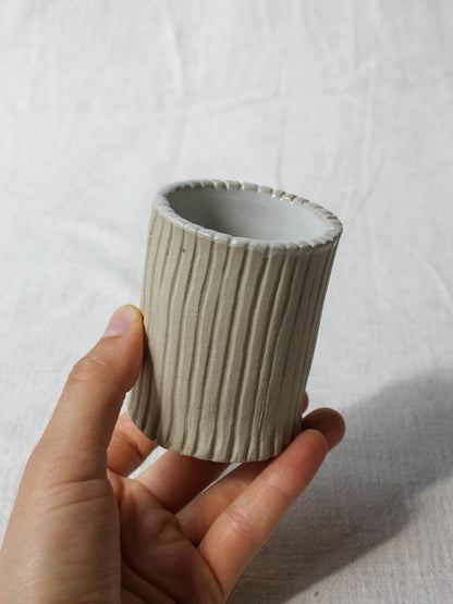 Ridged Pen or Brush Pot