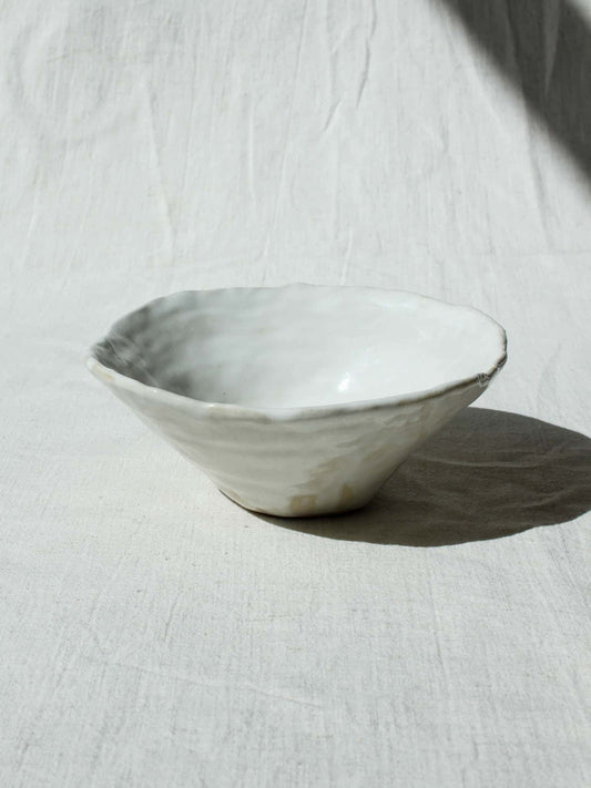 White Coiled Bowl