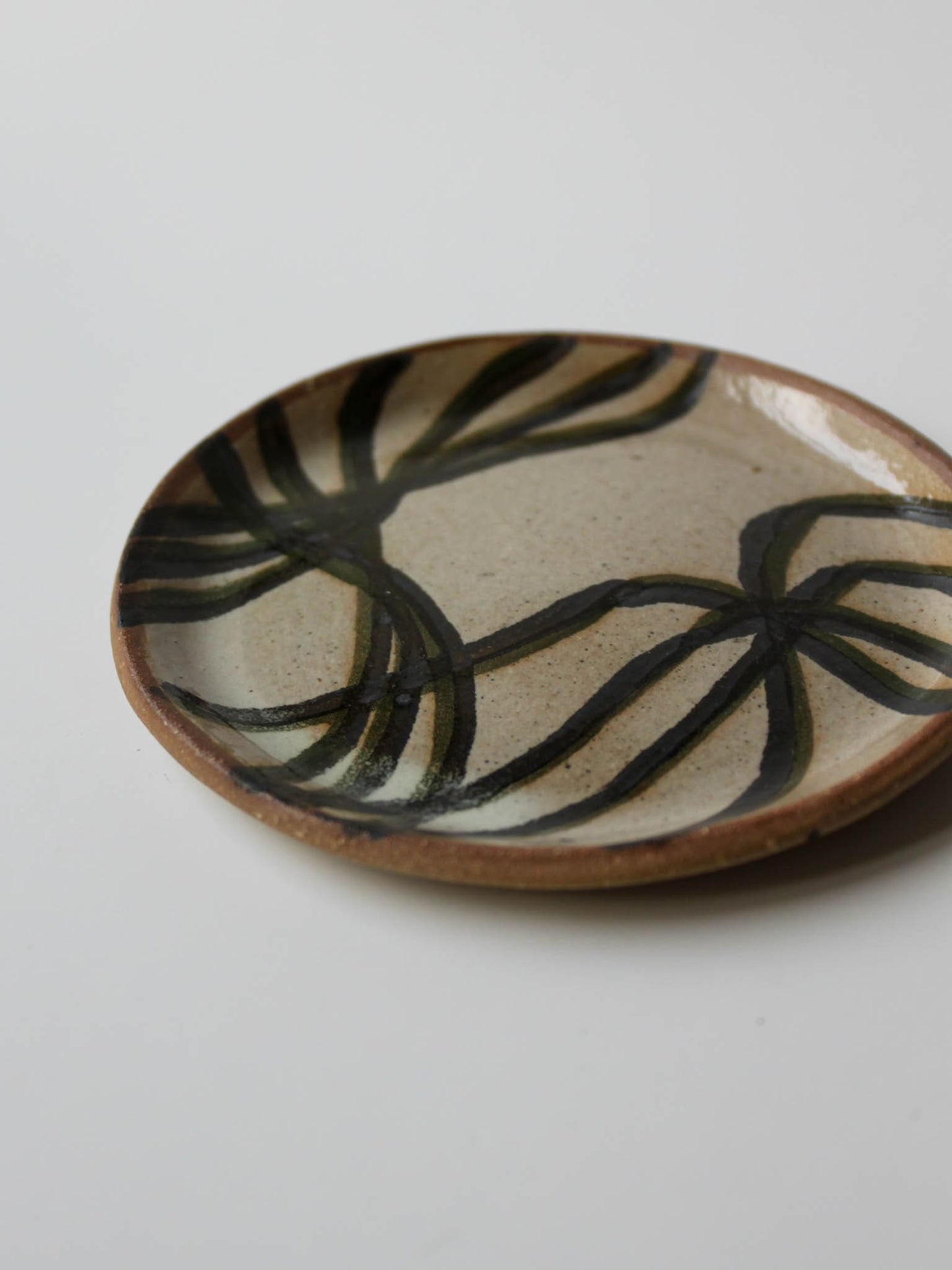 Small Black & Green Lines Plate